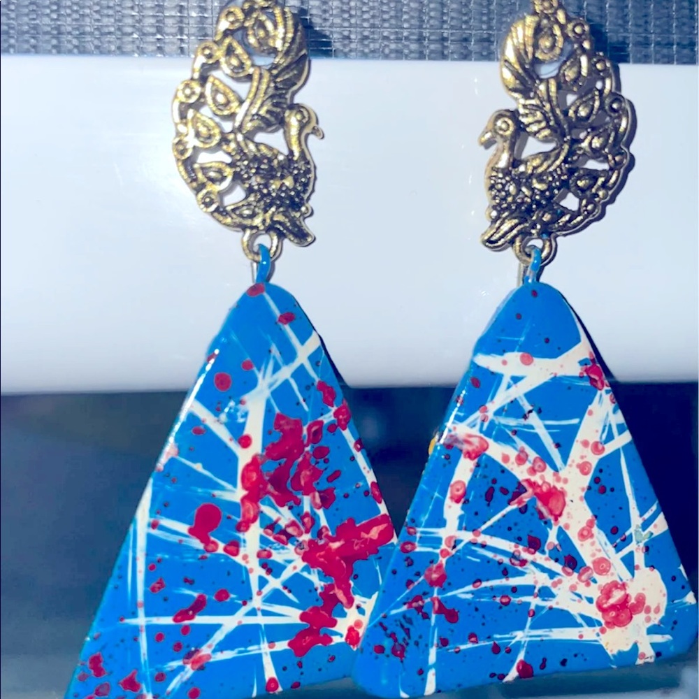 🆕Fun Ink Splatter Geo Danglers